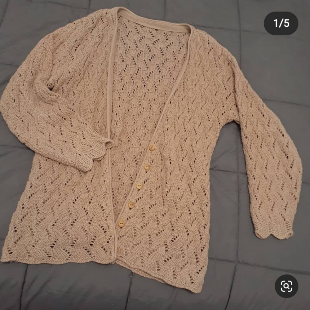 Vintage Dusty Rose Colored Cardigan Size S-XL